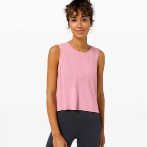 Lululemon TRAIN TO BE TANK in pink taupe